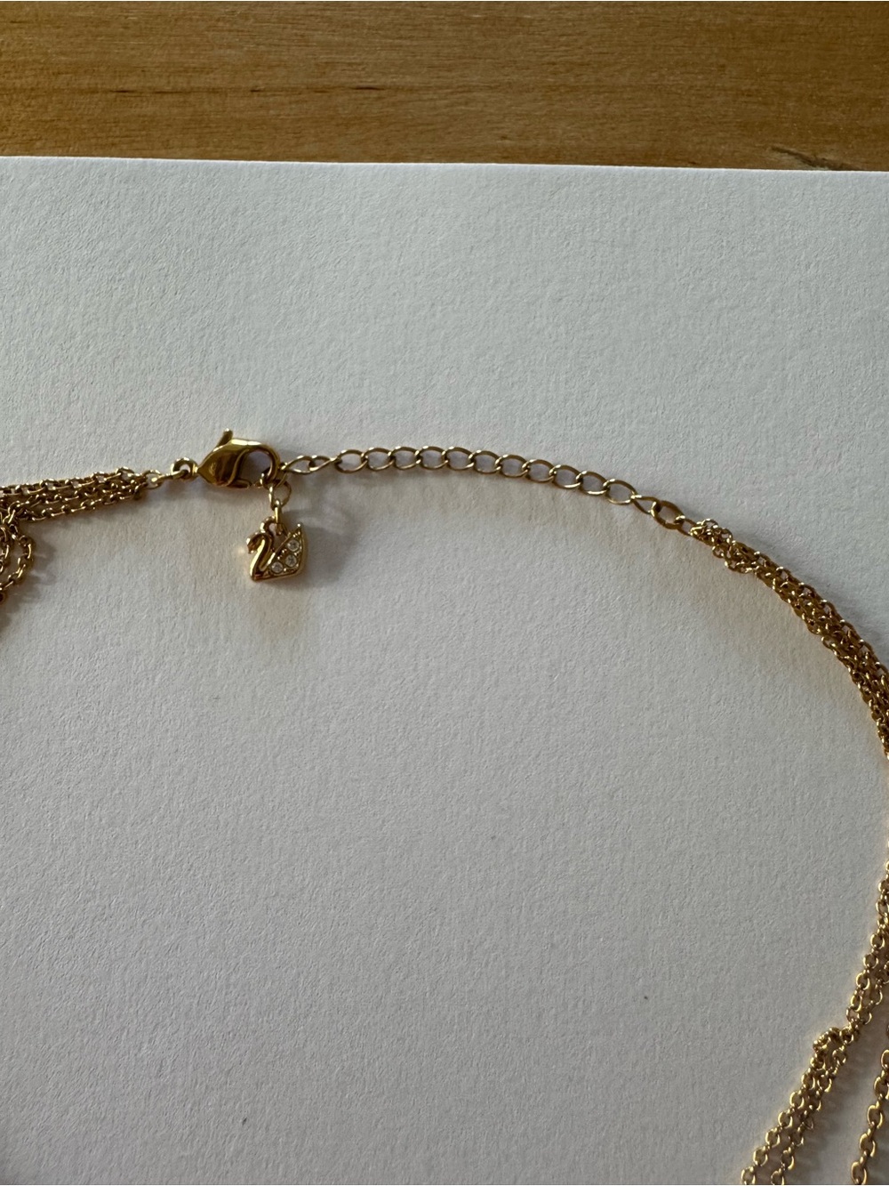 Swarovski Gold-Tone Layered Charm Necklace - Picture 5 of 5
